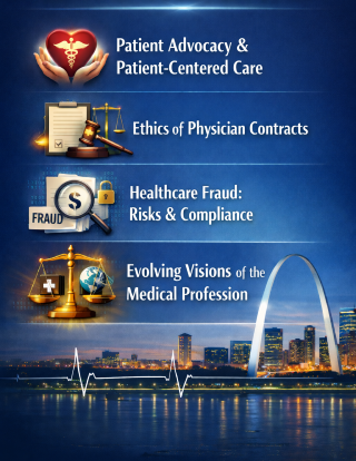 SLU Bander Center and WashU Medical Business Ethics Summit 2026 Banner